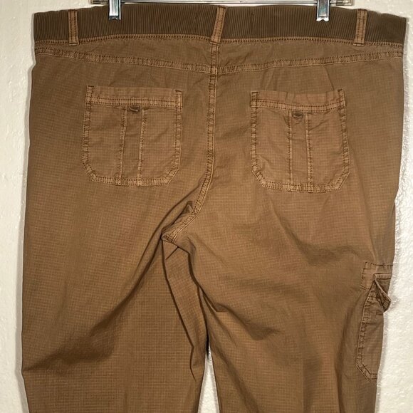 Sonoma Womens Cargo Pants Size 16 Khaki Light Brown Comfortable Elastic Waist - Picture 9 of 16